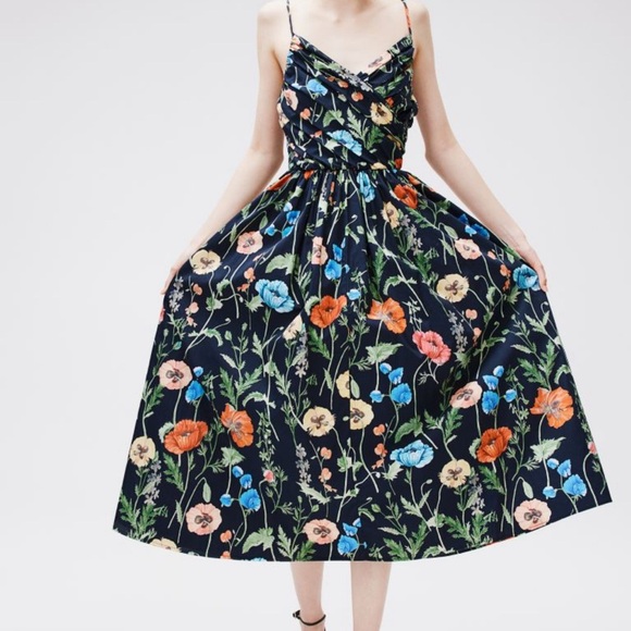 Hm floral cotton dress small